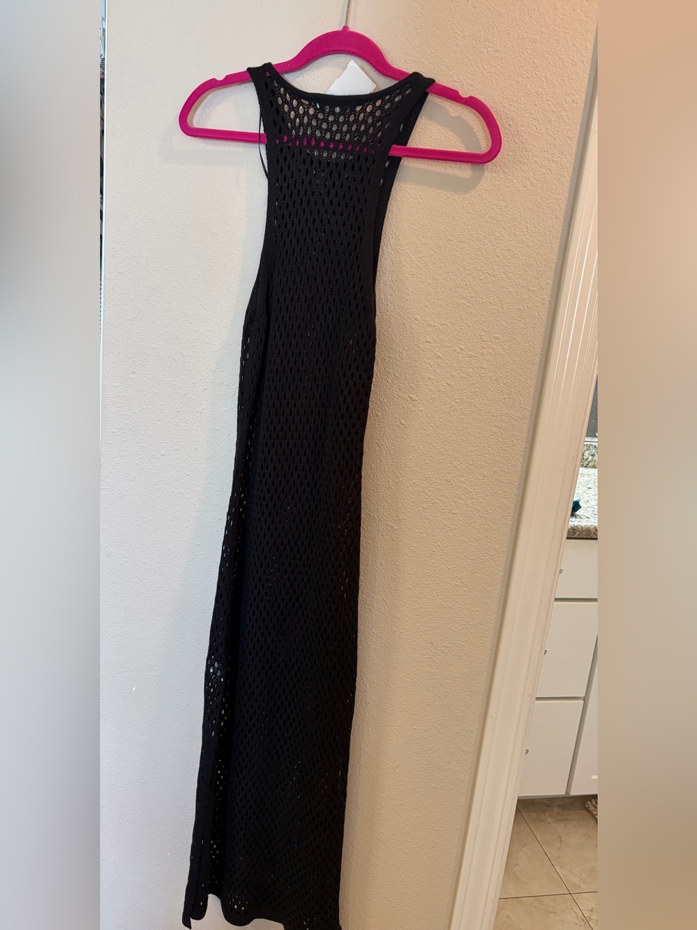 Love Tree Black Sleeveless Mesh Maxi Dress